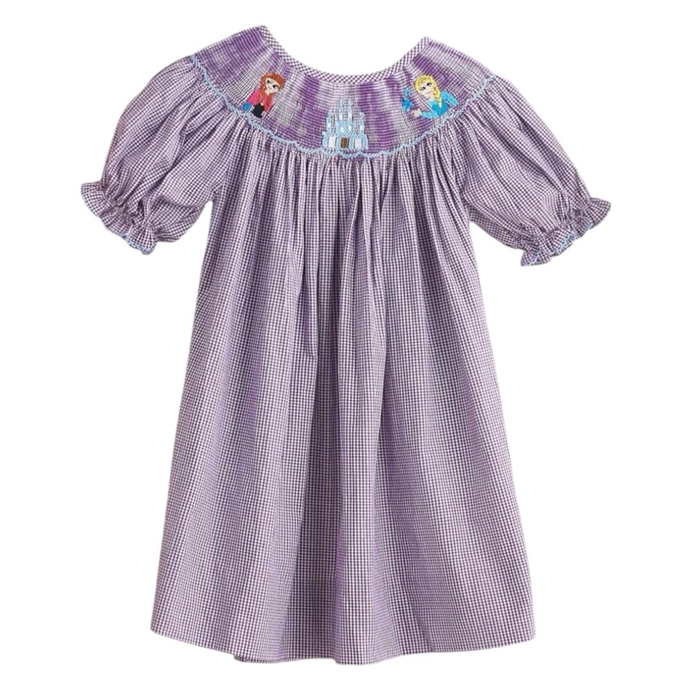 Classic Whimsy Frozen Smocked Gingham Dress